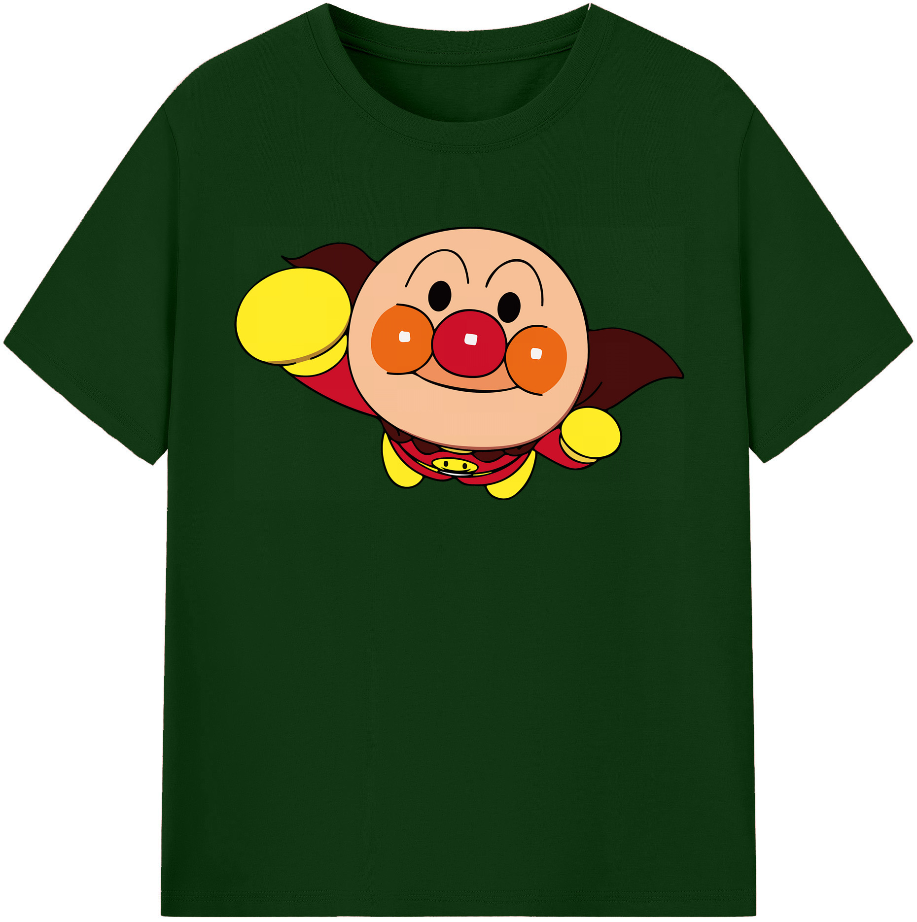 （画像用） アンパンマン Anpanman 綿100％半袖Tシャツ（フロントプリント）